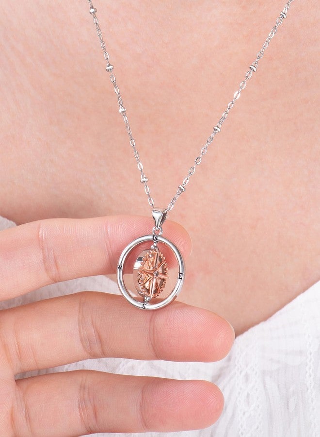 Shonyin Compass Necklace for Women Graduation Gifts for Her 2025 Coworker Leaving Gifts Travel Inspirational Goodbye New Job Gift - Image 3